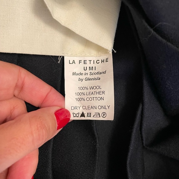 La Fetiche Navy Blue Pleated schoolgirl Skirt Medium - Picture 3 of 7